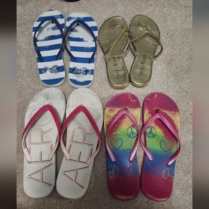 4 Flip Flops size 9-10